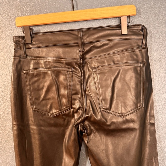 NWT GAP Mid Rise Vegan Leather Baby Boot Black Pants Size 29 Short - Picture 10 of 14